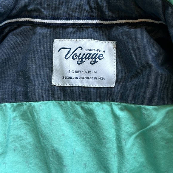 VOYAGE BOYS BUTTON DOWN SHORT SLEEVES SHIRT - Picture 3 of 3